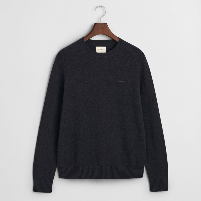 Gant - Gant - Wool blend crew neck | Strik Dark Navy Melange