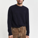 Gant - Gant - Wool blend crew neck | Strik Dark Navy Melange