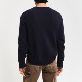 Gant - Gant - Wool blend crew neck | Strik Dark Navy Melange