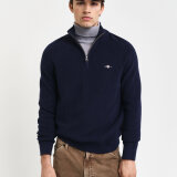 Gant - Gant - Cotton/wool 1/2 zip | Strik Marineblå