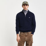 Gant - Gant - Cotton/wool 1/2 zip | Strik Marineblå