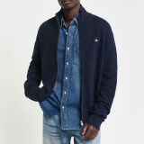 Gant - Gant - Textured | Cardigan Evening Blue 