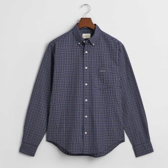 Gant - Gant - Jaspe tattersall shirt | Skjorte Persian Blue