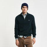 Gant - Gant - Cotton/wool 1/2 zip | Strik Tartan Green