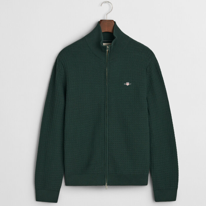 Gant - Gant - Textured | Cardigan Tartan Green