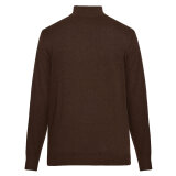 Signal - Signal - Klaus halfzip sweater | Strik Chocolat Brown