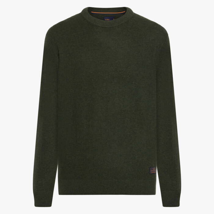 Signal - Signal - Ricco crewneck sweater | Strik Full Green Mel