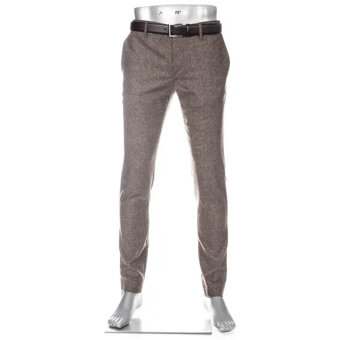 Alberto - Alberto - Lou mini oxford wool pants | Bukser Brown