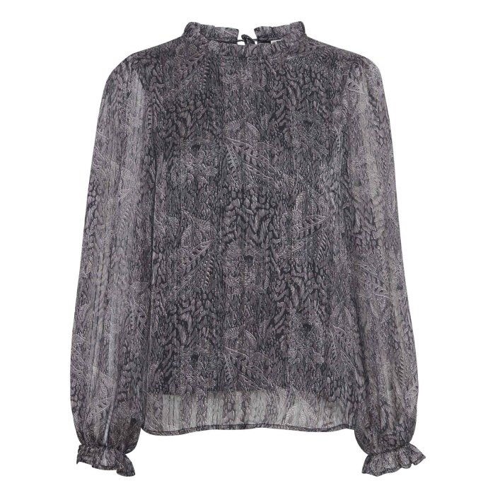 Pulz Jeans ( Dame )  - PULZ - PZMEGGY BLOUSE | SKJORTE IRISH CREAM FEATHER