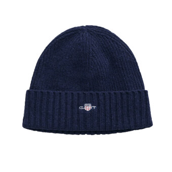 Gant - Gant - Shield wool beanie | Strik Hue Marineblå