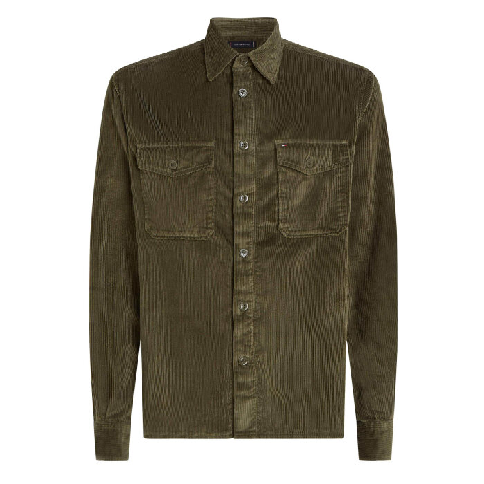 Tommy Hilfiger  - Tommy Hilfiger - Relaxed Corduroy | Overshirt Army Green