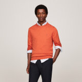 Tommy Hilfiger  - Tommy Hilfiger - TH cotton/cashmere crew neck | Strik Orange Thunder