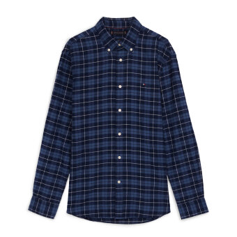 Tommy Hilfiger  - Tommy Hilfiger - Brushed easy check shirt | Skjorte Aegean Sea