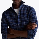 Tommy Hilfiger  - Tommy Hilfiger - Brushed easy check shirt | Skjorte Aegean Sea