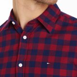 Tommy Hilfiger  - Tommy Hilfiger - Brushed Gingham shirt | Skjore Rouge Navy