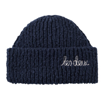 LES DEUX - Les Deux - Errol cotton beanie | Strik Hue Drak Navy