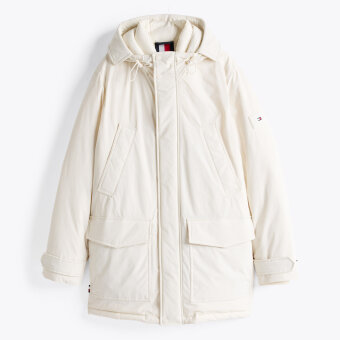 Tommy Hilfiger  - Tommy Hilfiger - Rockie Down Hooded Parka | Dunjakke Ivory