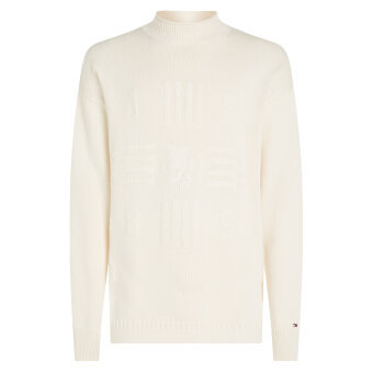 Tommy Hilfiger  - Tommy Hilfiger - Fisherman graphic crew | Strik Ivory Petal