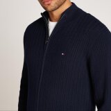 Tommy Hilfiger  - Tommy Hilfiger - Herringbone structure | Cardigan Marineblå