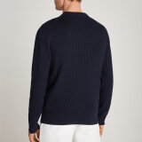 Tommy Hilfiger  - Tommy Hilfiger - Herringbone structure crew | Strik Marineblå