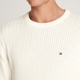 Tommy Hilfiger  - Tommy Hilfiger - Herringbone structure crew | Strik Ivory Petal