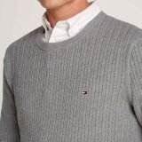 Tommy Hilfiger  - Tommy Hilfiger -  Herringbone structure crew | Strik Medium Grey