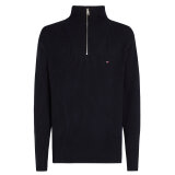 Tommy Hilfiger  - Tommy Hilfiger - Chunky cotton zip | Strik Marineblå