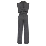 Sisters Point ( Dame ) - SISTERS POINT - GUTO-JUL2 | JUMPSUIT BLACK SILVER