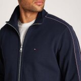 Tommy Hilfiger  - Tommy Hilfiger - Global stripe zip stand | Cardigan Marineblå