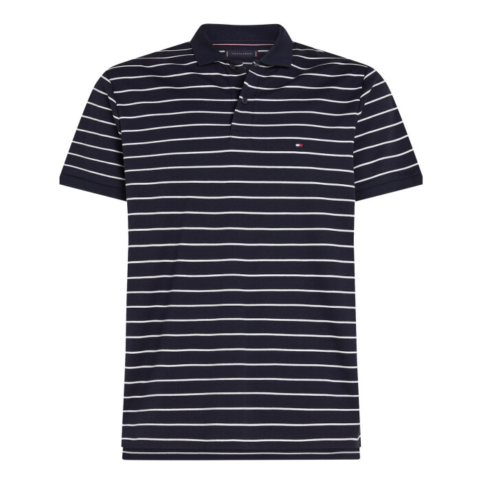 Tommy Hilfiger  - Tommy Hilfiger - Liquid cotton regular | Polo T-shirt Marineblå