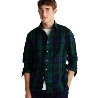 Tommy Hilfiger  - Tommy Hilfiger - Brushed blackwatch shirt | Skjorte College Green