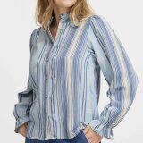 Pulz Jeans ( Dame )  - PULZ - PZTIONA SHIRT | SKJORTE KENTUCKY BLUE