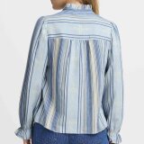 Pulz Jeans ( Dame )  - PULZ - PZTIONA SHIRT | SKJORTE KENTUCKY BLUE