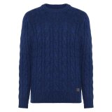 Signal - Signal - Amin cable pullover | Strik Mid Blue Melange