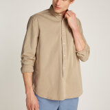 Tommy Hilfiger  - Tommy Hilfiger - GMD twill solid shirt | Skjorte Sandalwood