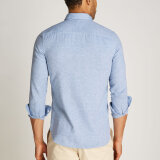 Tommy Hilfiger  - Tommy Hilfiger - Brushed linen solid shirt | Skjorte Shirt Blue