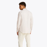 Tommy Hilfiger  - Tommy Hilfiger - Brushed linen solid shirt | Skjorte Sandalwood