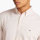 Tommy Hilfiger  - Tommy Hilfiger - Brushed linen solid shirt | Skjorte Sandalwood