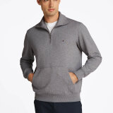 Tommy Hilfiger  - Tommy Hilfiger - Essential Terry half zip | Sweatshirt Grey Heather