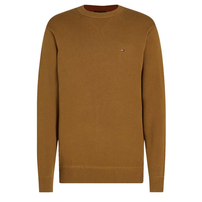 Tommy Hilfiger  - Tommy Hilfiger - Chunky cotton crew neck | Strik Country Brown