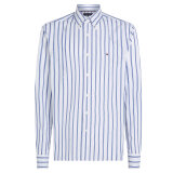 Tommy Hilfiger  - Tommy Hilfiger - TH flex poplin stripe shirt | Skjorte Optic White