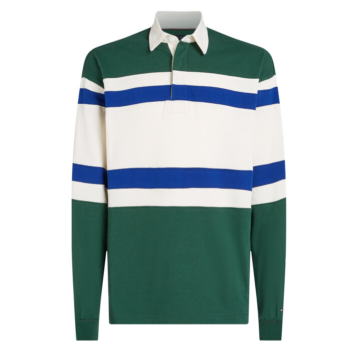 Tommy Hilfiger  - Tommy Hilfiger - Multi stripe block rugby | Sweatshirt Ivory Petal