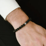 STEEL & BARNETT - Steel & Barnett - Stones Bracelet Basic | Armbånd Sort