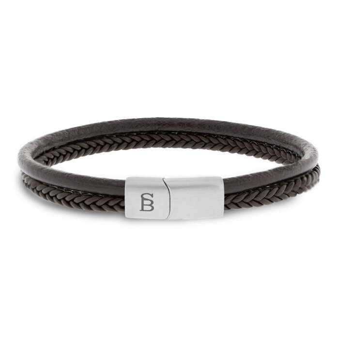 STEEL & BARNETT - Steel & Barnett - Leather bracelet Denby | Armbånd Brun