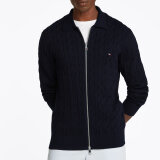 Tommy Hilfiger  - Tommy Hilfiger - Cable zip through | Cardigan Marineblå