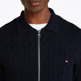 Tommy Hilfiger  - Tommy Hilfiger - Cable zip through | Cardigan Marineblå