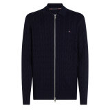 Tommy Hilfiger  - Tommy Hilfiger - Cable zip through | Cardigan Marineblå