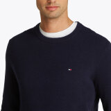 Tommy Hilfiger  - Tommy Hilfiger - Structure crew neck | Strik Marineblå