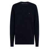 Tommy Hilfiger  - Tommy Hilfiger - Structure crew neck | Strik Marineblå