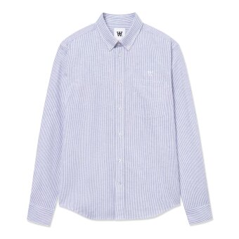 Double A by Wood Wood - Wood Wood Double A  - Adam shirt | Skjorte Blue White Stripe